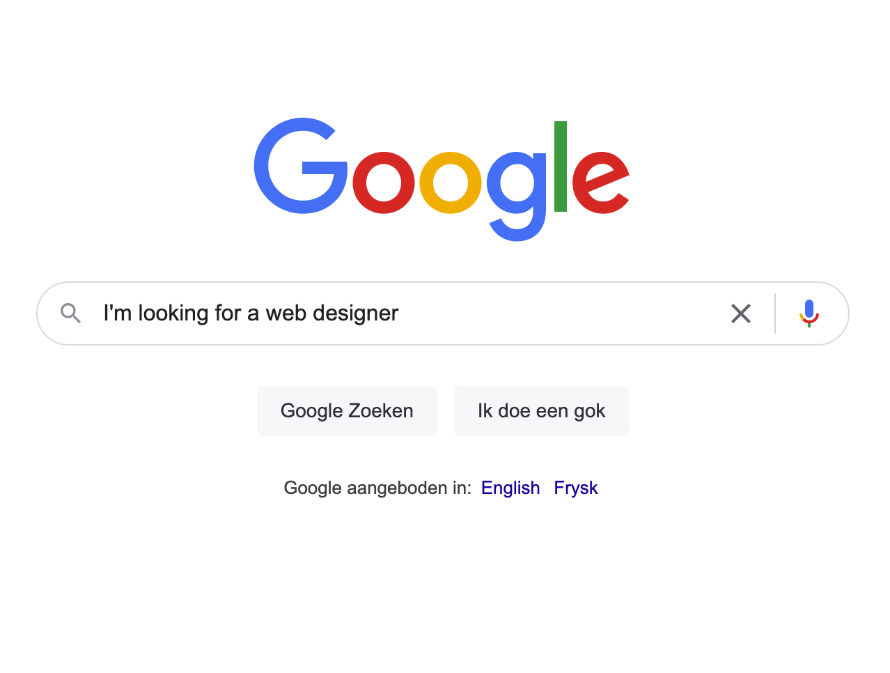 I’m looking for a webdesigner
