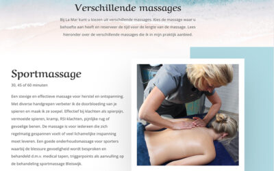 New web design for masseuse